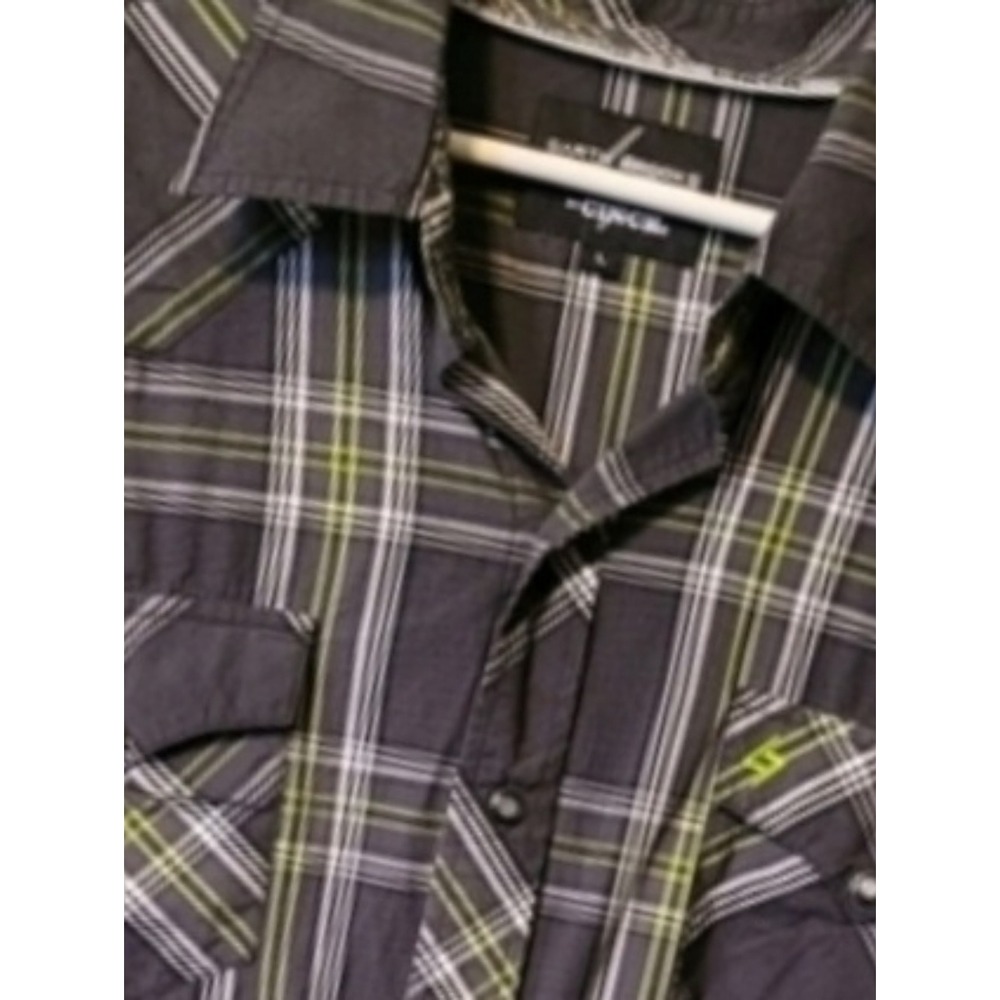 Cinch Men's Plaid Shirt Large Pearl Snaps Western Core Rodeo Garth Brooks